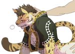  clothing clouded_leopard eyes_closed feline forced from_behind_position fur hair head_grab human likulau male male/male mammal nekojishi nipples panting rape sex spots stripes sweat tattoo tears 麻尾 