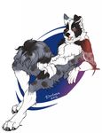  2016 anthro black_hair blue_eyes canine collie digital_media_(artwork) digitigrade dog enaya-thewhitewolfen fur grey_fur hair male mammal nude simple_background solo white_background white_fur 