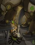  2017 armor balls better_version_at_source cum cum_on_face dickgirl digital_media_(artwork) efi_oladele_(overwatch) female intersex living_machine machine omnic orisa_(overwatch) overwatch penis robot taur the_gentle_giant video_games 