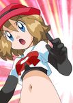  blue_eyes elbow_gloves hainchu pokemon pokemon_(anime) pokemon_xy_(anime) serena_(pokemon) team_rocket team_rocket_(cosplay) 