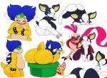  anthro armor avian big_butt bird blue_eyes boston_terrier butt canid canine canis domestic_dog falcon female helmet iggy_(jjba) jojo&#039;s_bizarre_adventure koopa koopaling ludwig_von_koopa male mammal mario_bros nintendo pet_shop_(jjba) scalie simple_background sssonic2 terrier video_games warp_pipe wendy_o_koopa white_background yellow_skin 