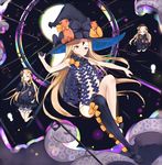  :o abigail_williams_(fate/grand_order) absurdres bangs black_bow black_dress black_footwear black_hat black_legwear black_panties blonde_hair bloomers blue_eyes bow bug butterfly closed_mouth commentary_request dress fate/grand_order fate_(series) hair_bow hat hat_bow head_tilt highres holding insect key keyhole long_hair long_sleeves looking_at_viewer looking_away mary_janes mosta_(lo1777789) multiple_girls multiple_persona object_hug orange_bow panties parted_bangs parted_lips polka_dot polka_dot_bow red_eyes revealing_clothes shoes single_thighhigh sleeves_past_wrists smile stuffed_animal stuffed_toy suction_cups teddy_bear tentacles thighhighs topless underwear very_long_hair white_bloomers witch_hat 