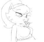  alcohol anthro beverage big_breasts black_and_white breasts cat clothed clothing cocktail drunk feline hair mammal martini monochrome mrs._katswell nickelodeon nipples solo t.u.f.f._puppy topless vono 
