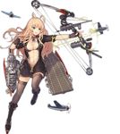  aircraft airplane anchor antenna_hair azur_lane bangs bikini_top black_bikini_top black_dress black_footwear black_gloves blonde_hair boots bow_(weapon) breasts cleavage collarbone dress eyebrows eyebrows_visible_through_hair fingerless_gloves fingernails firefly_(airplane) flight_deck floating_hair full_body gloves green_eyes grey_legwear hair_between_eyes holding holding_bow_(weapon) holding_weapon leg_up long_hair looking_away machinery medium_breasts nail_polish navel official_art open_clothes open_dress open_mouth short_dress short_sleeves smile solo standing standing_on_one_leg star stomach sweat tachi-e teeth thighhighs tongue transparent_background tsurime turret unzipped wasp_(azur_lane) weapon weiyinji_xsk yellow_nails zettai_ryouiki zipper zipper_pull_tab 