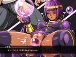  1girl alone ass bike_shorts breasts cameltoe capcom cape circlet crystal_ball curvy dark_skin egyptian female fingerless_gloves from_behind from_below fushisha_o gloves gold green_eyes hips huge_ass immortality_o large_ass large_breasts looking_at_viewer looking_back menat open_mouth purple_hair sarong shiny shiny_clothes shiny_hair shiny_skin short_hair sideboob solo street_fighter street_fighter_v sweat thick_thighs thighhighs thighs wide_hips 