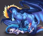  2017 anthro balls blusky claws dragon duo erection fellatio fur male male/male mammal neverneverland nude oral paws penis scalie sergal sex size_difference teryx_commodore wings 