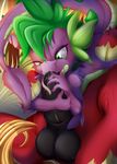  big_macintosh_(mlp) cum dragon ear_fins equine fin friendship_is_magic green_eyes knifeh male male/male mammal my_little_pony oral saliva sex spike_(mlp) spread_legs spreading tongue tongue_out 