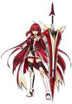  :o ahoge armor armored_dress armpits black_legwear boots braid elesis_(elsword) elsword full_body gloves grand_master_(elsword) highres holding holding_sword holding_weapon huge_weapon knee_boots long_hair looking_at_viewer metal_boots official_art open_mouth pleated_skirt red_eyes red_hair ress serious skirt solo standing sword thighhighs transparent_background tsurime very_long_hair weapon white_gloves white_skirt zettai_ryouiki 