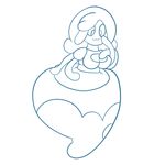  :3 belly big_belly big_breasts breasts clothed clothing cute dress female ghost hair hyper hyper_belly inflation not_furry quasi quasi-ghost simple_background smile solo spirit sweer-tomato tentacles white_background 