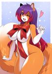  &lt;3 anthro big_breasts breasts canine cleavage clothed clothing female fox fyxe iwbitu looking_at_viewer mammal solo 