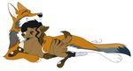  2017 australian_shepherd brown_fur canine cuddling digital_media_(artwork) dog duo eyes_closed female feral fur grey_fur kaleidoscopial lying male mammal mocha orange_fur red_wolf smile wolf yokhame 