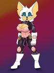  anthro armor bat big_breasts breasts clothed clothing digital_media_(artwork) eyelashes female gloves hair makeup mammal nukenugget rouge_the_bat simple_background smile sonic_(series) 