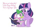  2018 book dialogue dm29 dragon english_text equine female friendship_is_magic horn mammal my_little_pony spike_(mlp) text twilight_sparkle_(mlp) winged_unicorn wings 