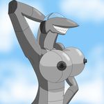  aircraft airplane big_breasts breasts female jet living_aircraft living_machine machine 