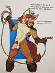  canine cowboy hat hokshi male mammal rope text 