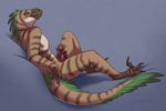  2015 anthro claws cum deinonychus dinosaur erection kittysaurus male masturbation nude penis pinup pose raptor solo theropod 