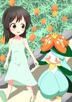  child clothing cute female footwear hair hand_holding happy human larger_female larger_human lilligant mammal nintendo pok&eacute;mon pok&eacute;mon_(species) shoes size_difference smile source_request unknown_artist video_games walking young 