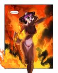  2017 anthro badger breasts cinderfrost comic demicoeur digital_media_(artwork) english_text female fire fur hair hi_res mammal mustelid nipples nude pussy solo text 