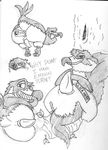  2018 anal animal_genitalia anthro avian bird bob-jiggles cloaca erection falcon feathers gameranx hi_res sketch text traditional_media_(artwork) youtube 