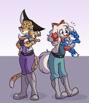  2018 annoyed anthro artiecanvas canine clothing fay_spaniel feline female fox fox_mccloud krystal male mammal miyu_lynx nintendo star_fox video_games young 