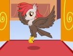  2018 avian badumsquish bird brown_eyes doorway equine fan_character flying harpy horse hybrid male mammal my_little_pony palace ponification pony solo 