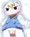  animal_crossing anthro balls bottomless clothed clothing flaccid male mammal marshal_(animal_crossing) nintendo ofuro penis rodent solo squirrel video_games 