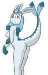  alpha_channel areola black_nose blue_eyes blue_fur breasts butt confusion cute eeveelution female forked_tail fur glaceon hybrid looking_at_viewer looking_back maypul_syrup nintendo nipples pok&eacute;mon pok&eacute;mon_(species) pok&eacute;morph raised_tail side_view vaporeon video_games 