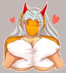  &lt;3 2018 absurd_res aisyah_zaskia_harnny anthro big_breasts blush breast_grab breast_squeeze breasts clothed clothing crop_top digital_media_(artwork) disembodied_hand dragon duo eyebrows eyebrows_visible_through_hair eyelashes female front_view grey_background grey_hair hair hand_on_breast harnny hi_res horn huge_breasts long_hair looking_at_viewer multicolored_scales nipple_bulge non-mammal_breasts one_eye_closed red_horn scales scalie shirt signature simple_background smile solo_focus tan_scales two_tone_scales white_clothing white_shirt white_topwear wink yellow_eyes yellow_scales 