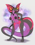  2018 5_toes abstract_background anthro arbok areola black_sclera breasts digital_media_(artwork) fak&eacute;mon female forked_tongue hi_res hybrid iko nintendo nipples pok&eacute;mon pok&eacute;mon_(species) salazzle solo toes tongue tongue_out video_games 