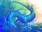  2012 blue_scales blue_theme detailed_background digital_drawing_(artwork) digital_media_(artwork) dragon eastern_dragon feral grypwolf purple_eyes scales water 