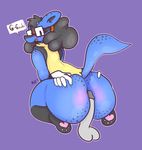  2017 anthro big_butt bubble_butt butt butt_grab digital_media_(artwork) disembodied_hand disembodied_penis duo eyewear female glasses hand_on_butt hot_dogging looking_back lucario male male/female nerdcario nintendo penis pok&eacute;mon pok&eacute;mon_(species) sirphilliam thick_thighs video_games 