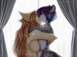  big_breasts breast_squish breasts breasts_frottage feline female female/female huge_breasts katrina kissing llmixll mammal misha 
