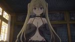  10s 1girl animated animated_gif belly blonde_hair breasts lieselotte_sherlock teasing trinity_seven twintails 