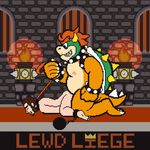  3_toes 5_fingers ahegao all_fours anal animated anthro ass_up beard belly big_dom_small_sub bowser brown_hair castle claws collar erection facial_hair from_behind_(disambiguation) hair horn human inside kneeling koopa leash lewdliege looking_pleasured lying male male/male mammal mario_bros moan nintendo nipples penis red_hair scales scalie shell side_view size_difference slightly_chubby spiked_armlet spiked_collar spikes teeth toes video_games yellow_scales 