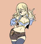  1girl blonde_hair breasts curvy fairy_tail female large_breasts long_hair lucy_heartfilia mashima_hiro official_art skirt smile twintails 