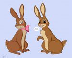  blush bow buttercup cadbury cadbury_bunny cute feral lagomorph mammal rabbit skateryena watership_down 
