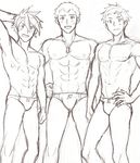  3boys abs blush crotch idolmaster male_focus multiple_boys muscle pokkor0123 smile tagme topless 