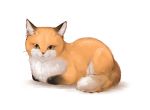  :3 cat chimera fox from_side full_body highres looking_at_viewer original simple_background sitting smile solo sukemyon whiskers white_background 