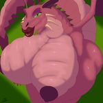  angrypotato96 anthro big_breasts breasts dragon dragon_(shrek) female huge_breasts looking_at_viewer makeup mature_female nipples nude overweight shrek_(series) smile solo thick_lips wings 