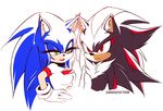  breasts cleavage clothed clothing crossgender female lipstick makeup male shadisfaction shadow_the_hedgehog simple_background sonic_(series) sonic_the_hedgehog white_background 