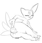  2018 anthro black_and_white butt claws cybertuna digital_drawing_(artwork) digital_media_(artwork) egg enjoying feet female lying mammal monochrome nintendo nude on_side open_mouth oviposition paws pok&eacute;mon pok&eacute;mon_(species) presenting pussy pussy_juice semi-anthro showing signature smile sneasel solo tongue tongue_out video_games 