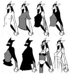  2015 anthro black_hair breasts clothed clothing equine featureless_breasts female front_view hair hi_res long_hair looking_at_viewer mammal multiple_versions navel nude simple_background solo standing tomol6 white_background 