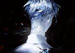  androgynous antarcticite bayashiko broken crack gem houseki_no_kuni nape shards short_hair solo sparkle white_hair 