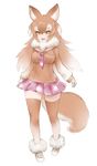  :d breasts brown_hair brown_sailor_collar empty_eyes eyebrows eyebrows_visible_through_hair fangs full_body fur_collar gradient_hair ise_(0425) japanese_wolf_(kemono_friends) kemono_friends long_hair long_sleeves mary_janes medium_breasts multicolored_hair neckerchief open_mouth orange_eyes pink_neckwear plaid plaid_neckwear sailor_collar school_uniform serafuku shoes simple_background smile solo standing teeth thighhighs two-tone_hair white_background white_footwear white_hair wolf_girl zettai_ryouiki 