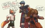  anthro canine clothing crossover dialogue english_text female fire_emblem fox fox_mccloud human iced male mammal marth metroid nintendo samus_aran star_fox super_smash_bros text video_games 