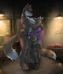  2017 age_difference anthro barefoot big_breasts breast_smother breasts bulge butt butt_grab canine claws clothing desmond_(ceeb) digital_media_(artwork) dipstick_tail duo ear_piercing female fox fur grope hand_on_butt hand_on_head hi_res inner_ear_fluff inside larger_female male male/female mammal motorboating multicolored_fur multicolored_tail muscular muscular_female nude older_female piercing size_difference smaller_male smile smothering thick_thighs toe_claws two_tone_fur tzarvolver undressing yellow_eyes 