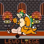  3_toes 5_fingers ahegao all_fours anal animated anthro ass_up beard belly big_dom_small_sub bowser brown_hair castle claws collar erection facial_hair from_behind_position hair horn human human_on_anthro inside interspecies kneeling koopa leash lewdliege looking_pleasured lying male male/male mammal mario_bros moan nintendo nipples penis red_hair scales scalie sex shell side_view size_difference slightly_chubby spiked_armlet spiked_collar spikes teeth toes video_games yellow_scales 