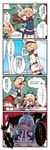  4koma ^_^ absurdres arms_up blonde_hair blue_hair blush chinese_commentary closed_eyes comic commentary_request fubuki_(zhan_jian_shao_nyu) gearing_(zhan_jian_shao_nyu) glowworm_(zhan_jian_shao_nyu) hard_translated hard_translated_(non-english) hat highres kyubey long_hair looking_at_viewer mahou_shoujo_madoka_magica military military_uniform multiple_girls remodel_(zhan_jian_shao_nyu) salute scarf school_uniform shi_jun_ti table thighhighs translated uniform wand window yandere_trance z16_friedrich_eckoldt_(zhan_jian_shao_nyu) zhan_jian_shao_nyu 