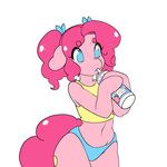  2018 alternate_hairstyle animated anthro clothed clothing cutie_mark equine female friendship_is_magic hair mammal my_little_pony pink_hair pinkie_pie_(mlp) simple_background solo suggestive tolsticot white_background 