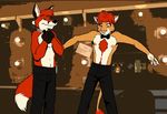  canine cat chippendales cirruskitfox duo feline fox joe_(cirruskitfox) male mammal toby_(cirruskitfox) 